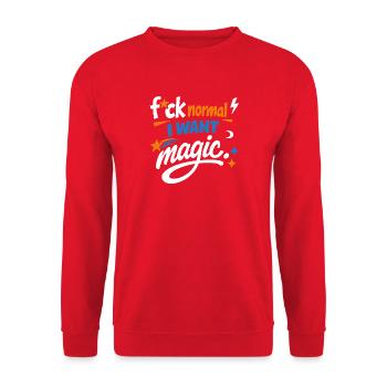 Magic instead of normality: Courageously colourful - Unisex Sweatshirt - red - Front - Alina (178cm) & Michal (187cm)