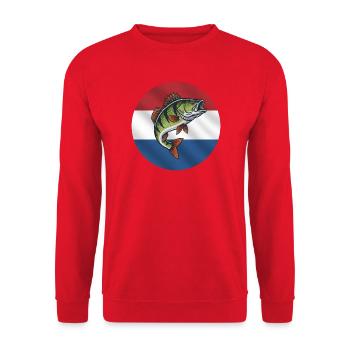 Barsch Angeln Niederlande - Unisex Pullover - Rot - Vorne - Alina (178cm) & Michal (187cm)