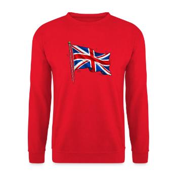 Great Britain England Flag - Unisex Sweatshirt - red - Front - Alina (178cm) & Michal (187cm)