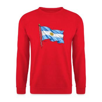 Argentina Flag - Unisex Sweatshirt - red - Front - Alina (178cm) & Michal (187cm)