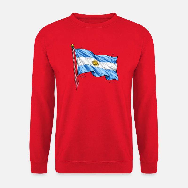 Argentinien Flagge - Unisex Pullover - Rot