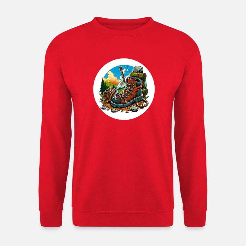 Qualmender Wanderschuh - Unisex Pullover - Rot