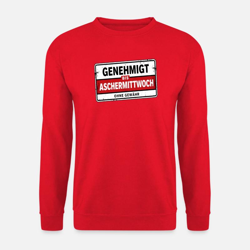 Approved until Ash Wednesday satire - Unisex Sweatshirt - red