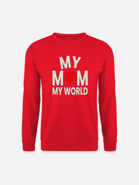 Meine Mutter Mein Weltherz - Unisex Pullover - Rot