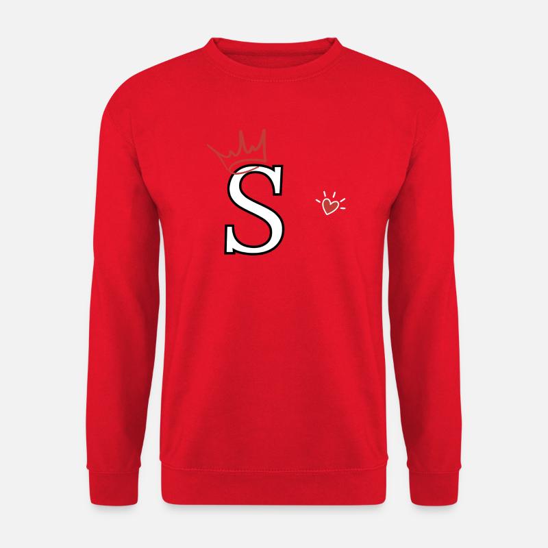 Buchstabe s Kronenherz - Unisex Pullover - Rot