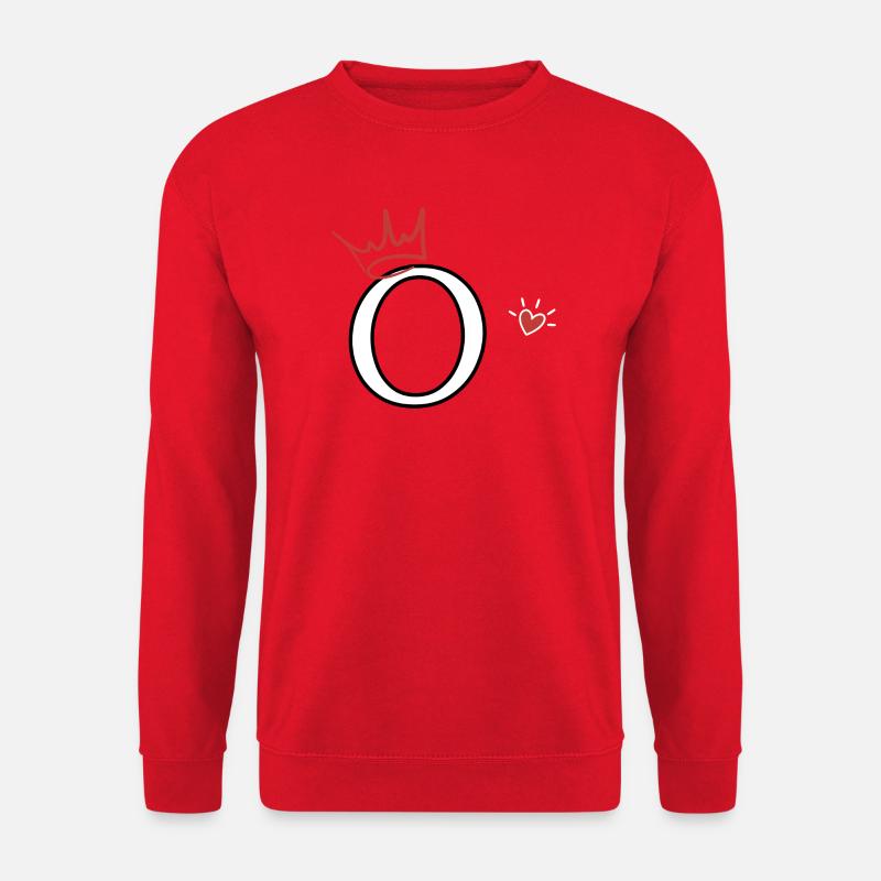 Buchstabe o Kronenherz - Unisex Pullover - Rot