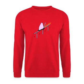 Easy_Cat - Unisex Pullover - Rot - Vorne - Alina (178cm) & Michal (187cm)
