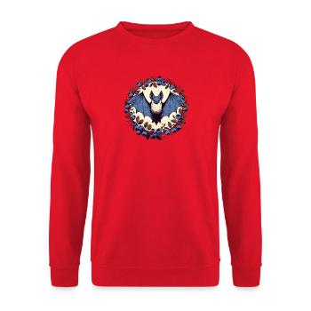 Blue Bat Moonberry Circle - Unisex Pullover - Rot - Vorne - Alina (178cm) & Michal (187cm)