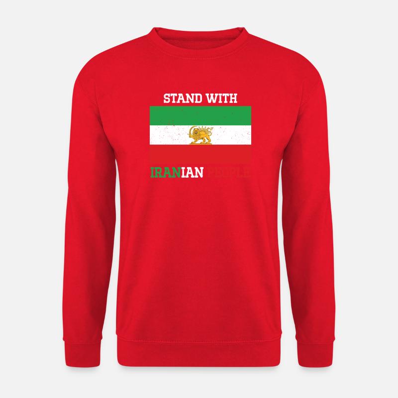 Stand With Iranian People Emblem - Unisex Sweatshirt - red