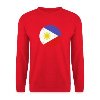 Philippines round flag - Unisex Sweatshirt - red - Front - Alina (178cm) & Michal (187cm)