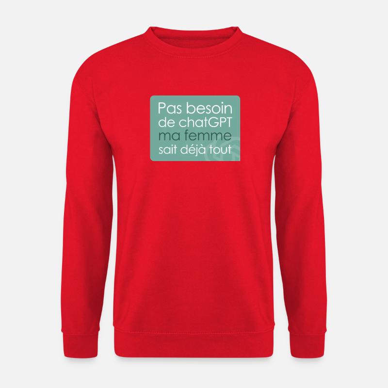 Humoristin und ChatGPT - Unisex Pullover - Rot