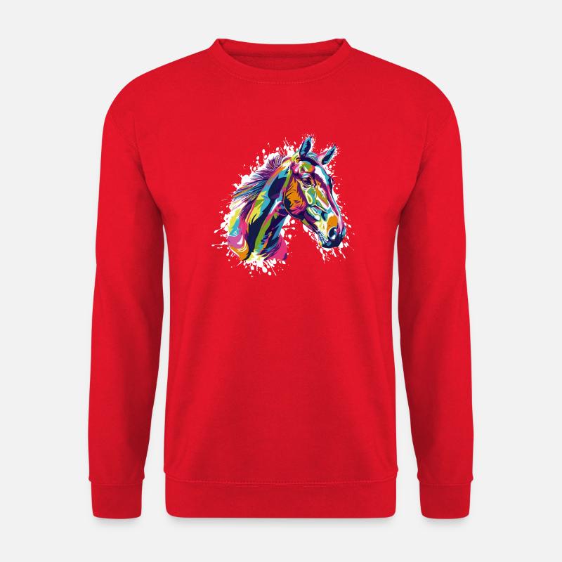Pferd - Unisex Pullover - Rot