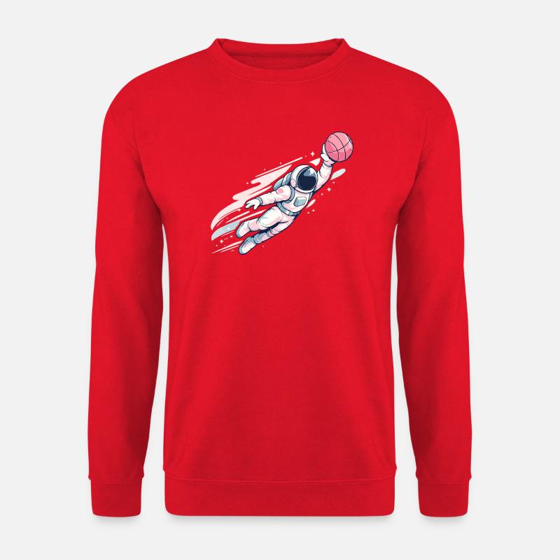 Astronaut Basketball Space Dunk Design - Unisex Sweatshirt - red