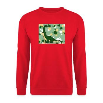 Brachiosaurus Dino - Sweat-shirt Unisexe - rouge - Devant - Alina (178cm) & Michal (187cm)