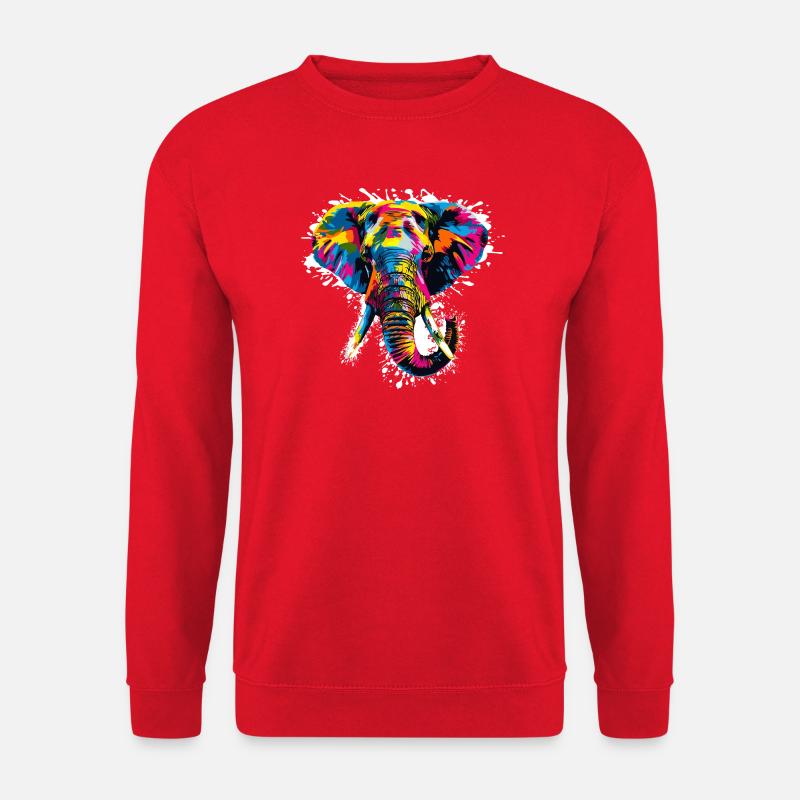 Elefant Art Design - Unisex Pullover - Rot