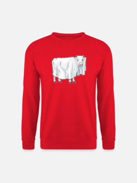 Kuh Halloween Geist - Unisex Pullover - Rot