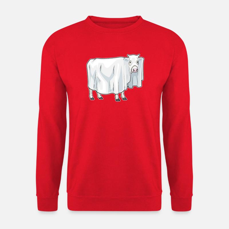 Kuh Halloween Geist - Unisex Pullover - Rot