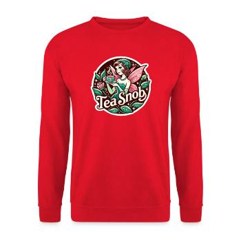 Tea Snob Fairy Tea Party - Unisex Sweatshirt - red - Front - Alina (178cm) & Michal (187cm)
