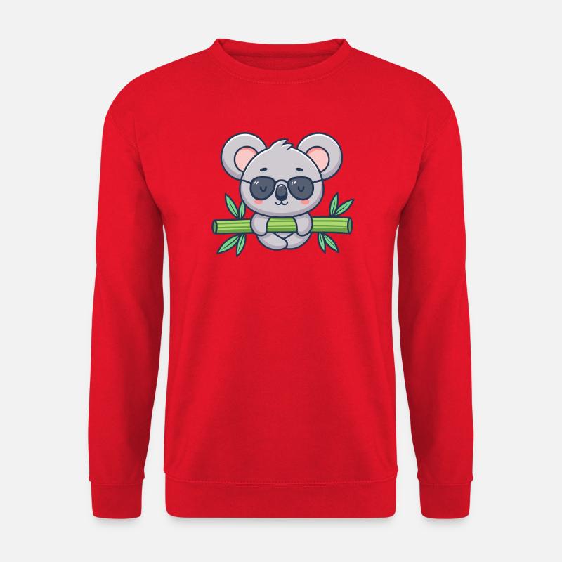 Koala on Solar Bamboo - Unisex Sweatshirt - red