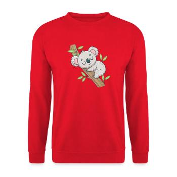 Koala Endormi sur Branche - Sweat-shirt Unisexe - rouge - Devant - Alina (178cm) & Michal (187cm)
