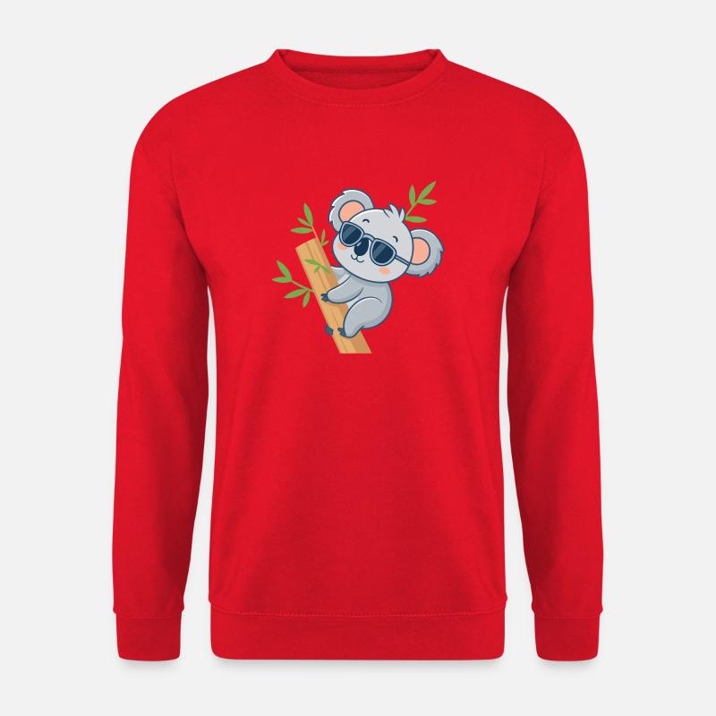 Koala auf Casual Bambus - Unisex Pullover - Rot