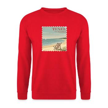 Texel Noordzee - Unisex Pullover - Rot - Vorne - Alina (178cm) & Michal (187cm)