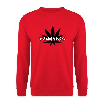 Cannabis – Weed – Legalisierung - Unisex Pullover - Rot - Vorne - Alina (178cm) & Michal (187cm)