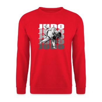 Judo - Sweat-shirt Unisexe - rouge - Devant - Alina (178cm) & Michal (187cm)
