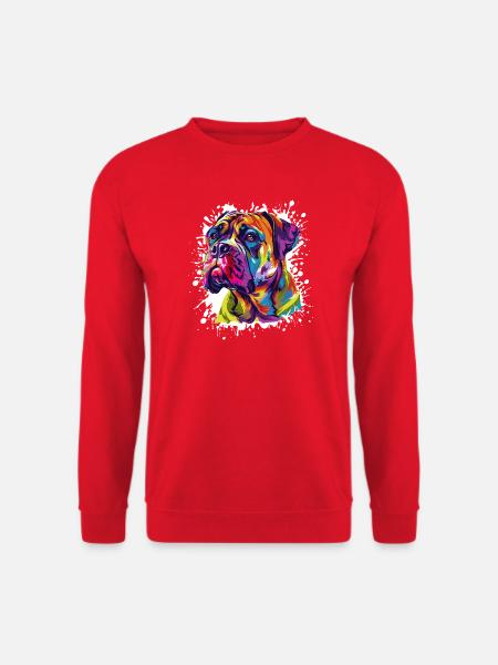 Dog Animal Art - Unisex Sweatshirt - red