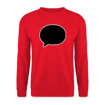 Comic_Sprechblase_schwarzweiss - Unisex Sweatshirt - red - Front - Alina (178cm) & Michal (187cm)