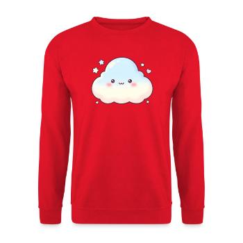 Pastel Cloud Kawaii Glow Kids Dream - Unisex Sweatshirt - red - Front - Alina (178cm) & Michal (187cm)