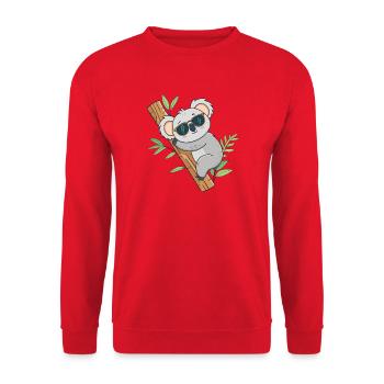 Koala Sun Branch - Unisex Pullover - Rot - Vorne - Alina (178cm) & Michal (187cm)