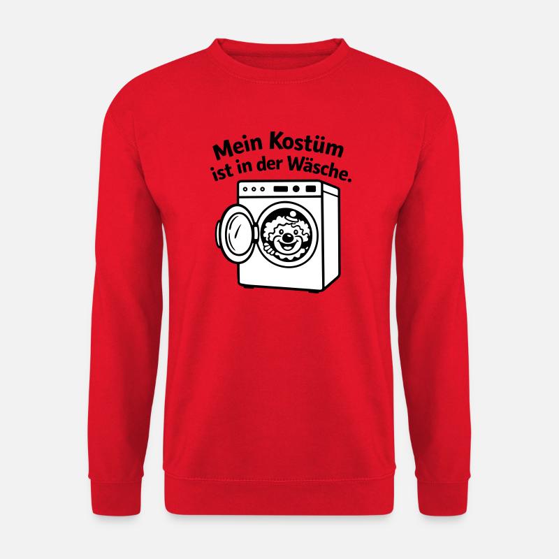 Karneval_Muffel: Kostüm in Wäsche - Unisex Pullover - Rot