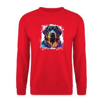 Dog Art Animal - Unisex Sweatshirt - red - Front - Alina (178cm) & Michal (187cm)