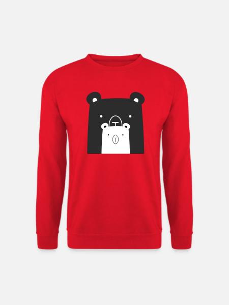 Bären Bär Eisbär Braunbär I Geschenkidee - Unisex Pullover - Rot