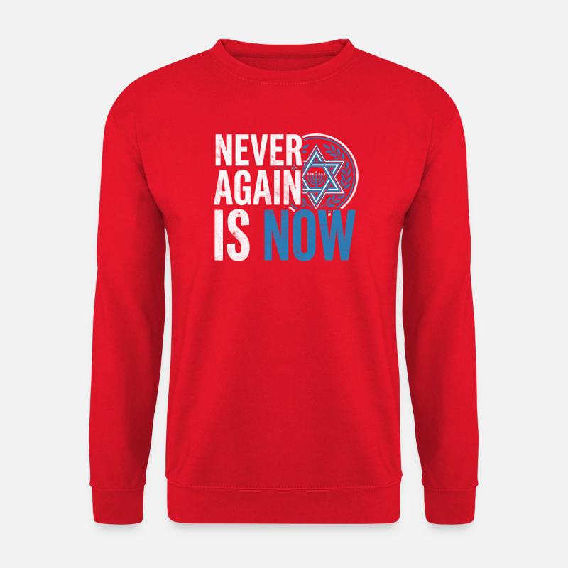 HolocaustGedenken mit Davidstern - Unisex Pullover - Rot