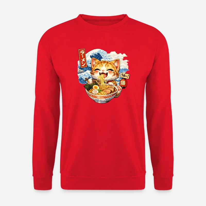 Große Ramen Wave T Shirt - Unisex Pullover - Rot