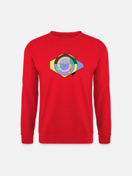 Spirale Farbspaß Geometrie - Unisex Pullover - Rot