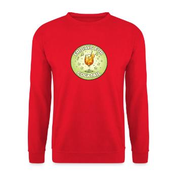 Friday Cocktail Retro Design - Unisex Sweatshirt - red - Front - Alina (178cm) & Michal (187cm)