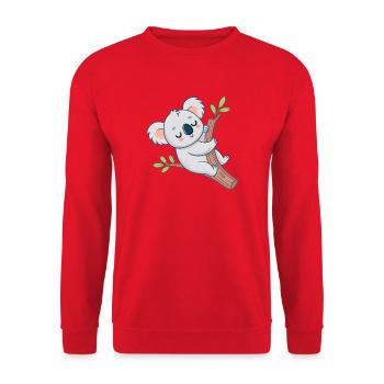 Koala rêveur sur branche joyeuse - Sweat-shirt Unisexe - rouge - Devant - Alina (178cm) & Michal (187cm)