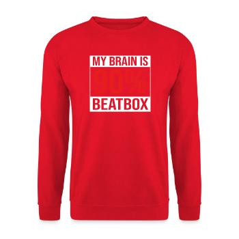 Beatbox - Unisex Sweatshirt - red - Front - Alina (178cm) & Michal (187cm)