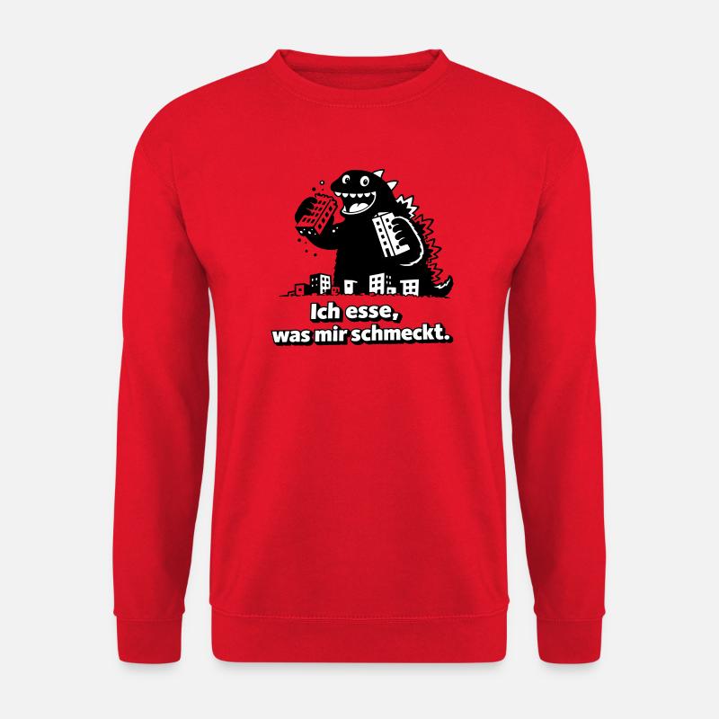 Monster eats what he likes - Unisex Sweatshirt - red