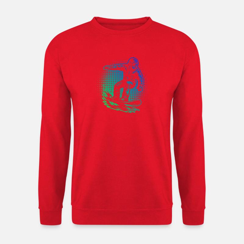 Snowboard Power Snowboard Design - Unisex Sweatshirt - red