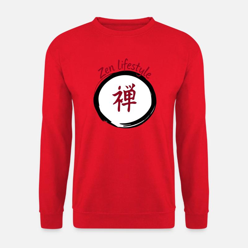 Lebensweise Zen-Kanji-Rundschreiben - Unisex Pullover - Rot