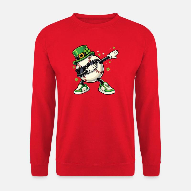 Baseball-Leprechaun St. Patrick's - Unisex Pullover - Rot