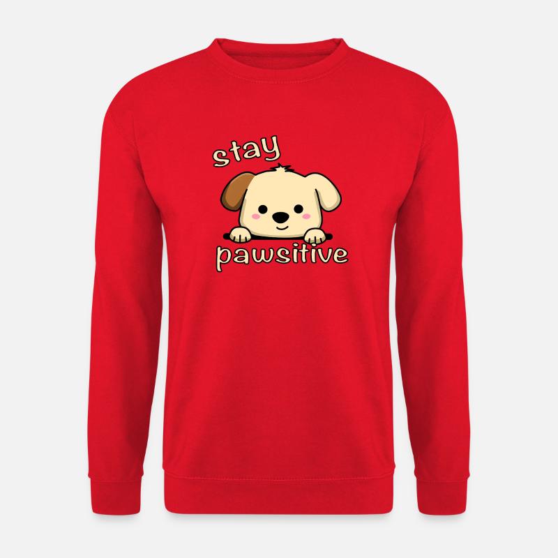 Stay Pawsitive - Unisex Pullover - Rot
