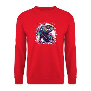 Gecko Splash - Unisex Sweatshirt - red - Front - Alina (178cm) & Michal (187cm)