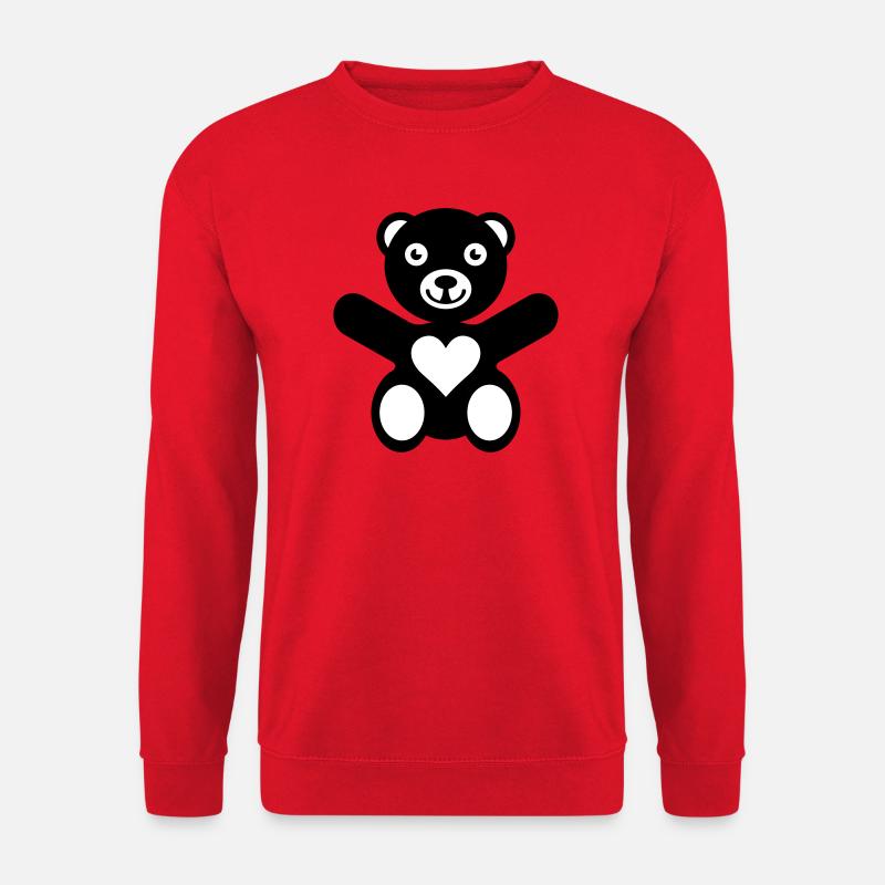 Bear Heart Love - Unisex Pullover - Rot