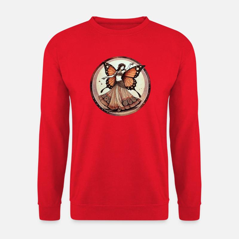 Schmetterlingsfee im Kreisgala - Unisex Pullover - Rot