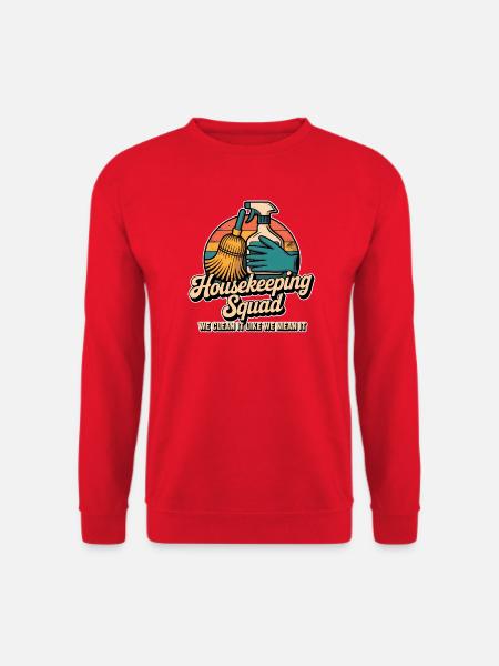 Lustiges Putzen Design - Unisex Pullover - Rot